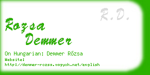 rozsa demmer business card