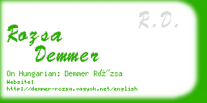 rozsa demmer business card